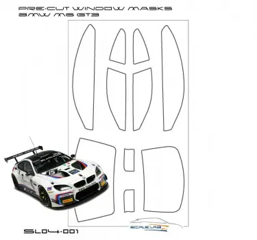 BMW M6 GT3 - WINDOW MASK SHEET Rechtstreeks Van De Fabrikant