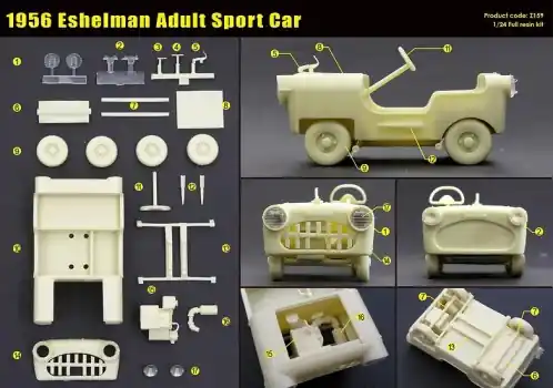 1956 ESHELMAN ADULT SPORT CAR Gereduceerde Prijs