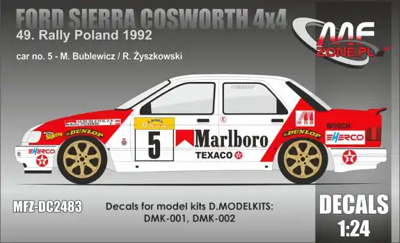Voordeelprijs FORD SIERRA COSWORTH 4X4 49. POLAND RALLY 1992