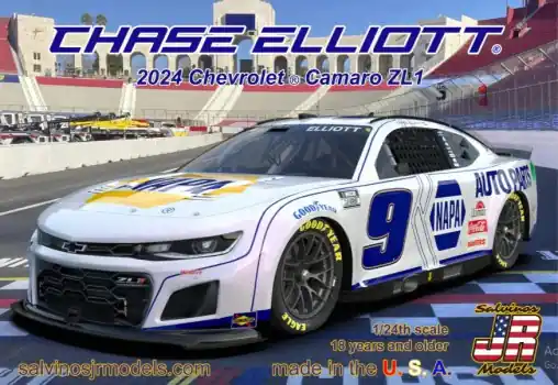 Snelle Levering 9 CHASE ELLIOTT 2024 CHEVROLET CAMARO L1 WHITE NAPA SCHEME