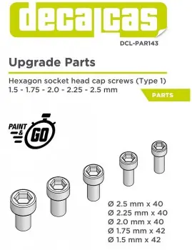 HEXAGON SOCKET HEAD CAP SCREWS (TYPE 1) 1.5 - 1.75 - 2.0 -2.25 - 2.5MM Express Levering