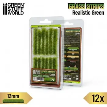 GRASS STRIPS 12MM - REALISTIC GREEN Goedkoop