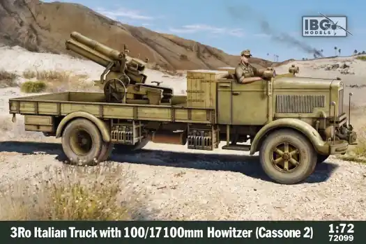 Voordeelprijs 3 RO ITALIAN TRUCK WITH 100/17 100 MM HOWITZER (CASSONE 2)