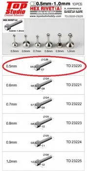 0.5 MM HEX RIVETS (A) Weekendaanbieding