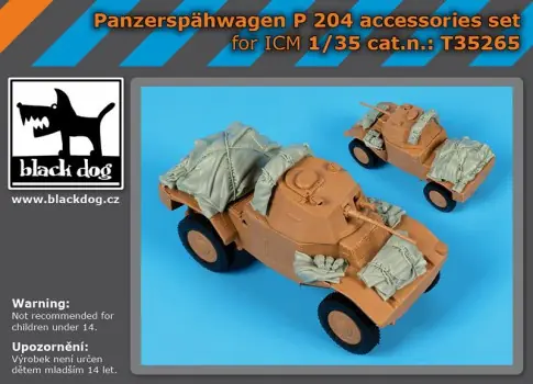 PANZERSPÄHWAGEN P 204 ACCESSORIES SET FOR ICM Gratis Retour