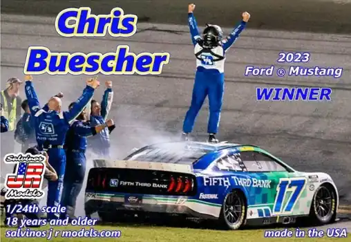 CHRIS BUESCHER 17 2023 FORD FUSTANG DAYTONA 400 WINNER Direct Beschikbaar