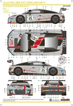 Bestel Nu AUDI R8 LMS GT3 24 HOURS SPA 20015