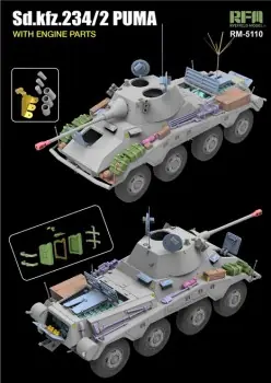 SD.KFZ.234/2 PUMA WITH ENGINE PARTS Bestel Nu