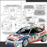 Betrouwbaar CARBON TEMPLATE COROLLA WRC