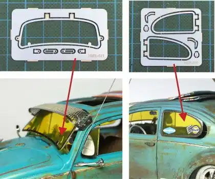 VW BEETLE SAFARI SYLE WINDSCREEN Gratis Retour