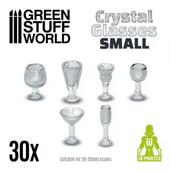 CRYSTAL GLASSES SMALL CUPS Seizoensaanbieding