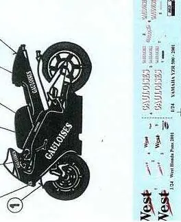 SPONSOR LOGO WEST GAULOISES FOR HONDA YAMAHA Hete Deal