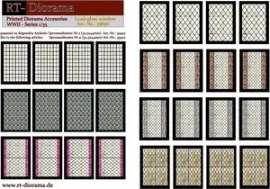 PRINTED ACCESSORIES LEAD GLASS WINDOWS (COLLERED) Nieuw