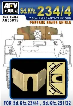Aanbieding 7.5CM PAK40 ANTI-TANK GUN PRESSED BRASS SHIELD