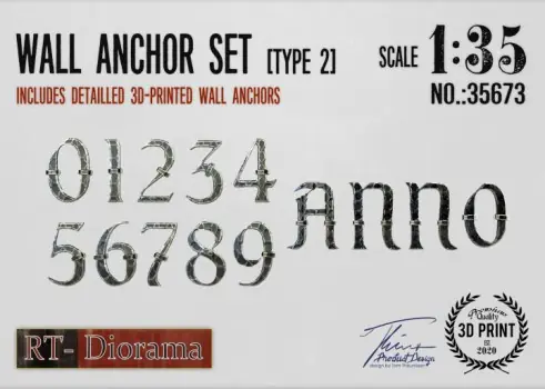 WALL ANCHOR SET TYPE 2 3D PRINT Finale Uitverkoop