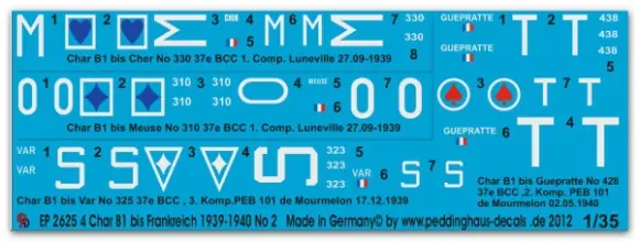 4 CHAR B1 BIS PANZER FRANCE 1939-1940 NO.2 Shop Nu