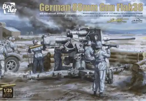 Tijdelijk Beschikbaar GERMAN 88MM GUN FLAK37 WITH 6 ANTI AIRCRAFT ARTILLERY