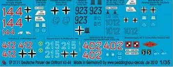 Speciale Aanbieding GERMAN TANK MARKINGS - RUSSIA 1943-1944
