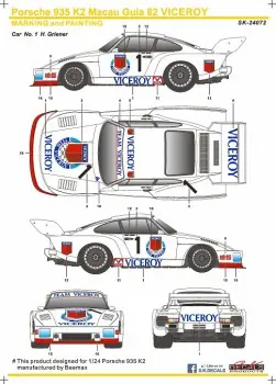 PORSCHE 935 K2 VICEROY MACAU 1982 Op = Op
