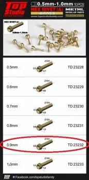 0.9MM HEX RIVETS (A) BRASS Goedkoop