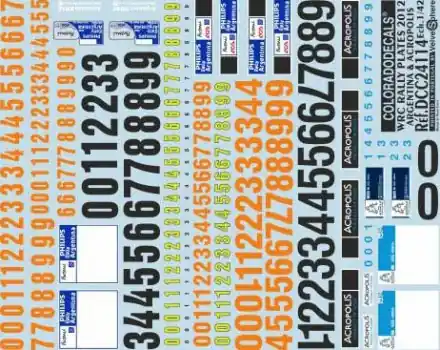 Snelle Levering WRC PLATES ARGENTINA + ACROPOLIS 2012