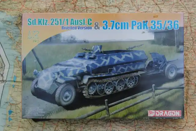 Actieprijs Dragon 7371 Sd.Kfz.251/1 Ausf.C + 3.7cm PAK kanon