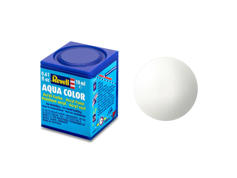Revell 36104 Aqua Color White Gloss 18ml RAL 9010 Express Levering
