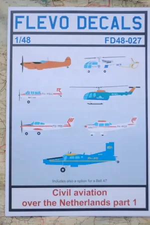 Flevo Decals FD48-027 Civil aviation over the Netherlands part 1 Dagaanbieding