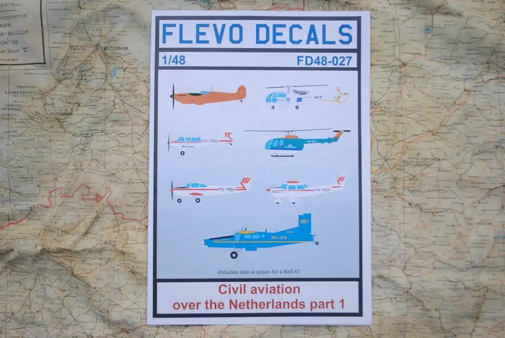 Flevo Decals FD48-027 Civil aviation over the Netherlands part 1 Dagaanbieding