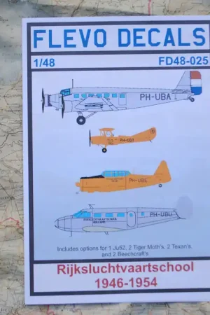 Flevo Decals FD48-025 Rijksluchtvaartschool 1946-1954 Actieprijs