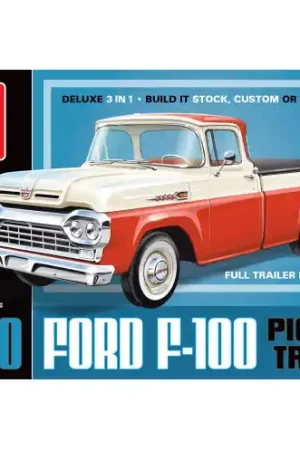 AMT 1407 - Ford F-100 Pickup With Trailer -1407 Flitsaanbieding