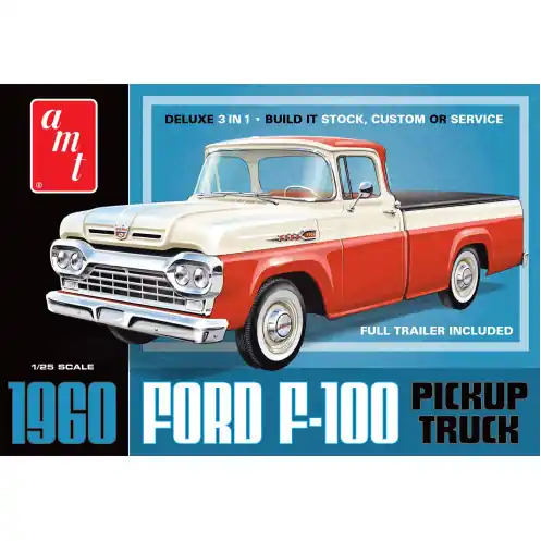 AMT 1407 - Ford F-100 Pickup With Trailer -1407 Flitsaanbieding