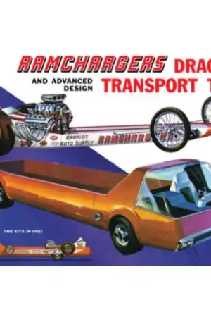 MPC / Polar Lights 970 - RAMCHARGERS DRAGSTER & TRANSPORTER TRUCK set -970 Alleen Vandaag