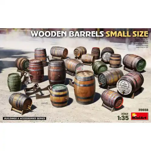 Bestel Nu Miniart 35658 - 1/35 Wooden Barrels Small Size 20 pcs