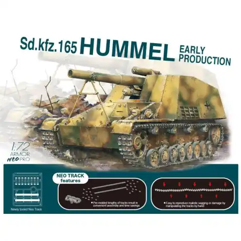 Dragon 7627 - Sd.Kfz. 165 Hummel Tank Early Production w/NEO Track -7627 Dagaanbieding