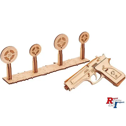 Express Levering Ugears & Wood Trick & Robotime WTR00010 - Pistool -WRT00010