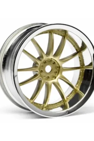 HPI-Racing 3298 - WORK XSA 02C WHEEL 26mm CHROME/GOLD (6mm OFFSET (HPI3298) Direct Verzonden