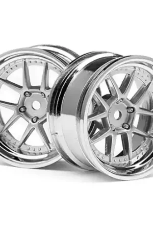 Beste Prijs HPI-Racing 111276 - DY-CHAMPION 26MM WHEEL (CHROME/SILVER/6MM OS/2PCS) (HPI111276)