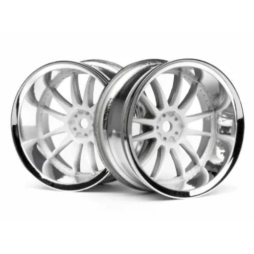 Premium HPI-Racing 3285 - WORK XSA 02C WHEEL 26mm CHROME/WHITE (9mm OFFSET) (HPI3285)