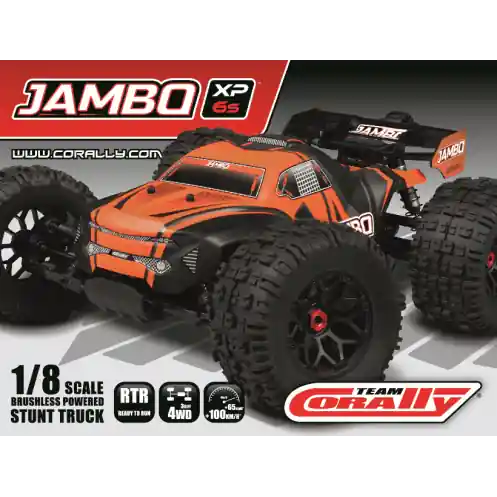 Gecertificeerd Team Corally C-00166 - Jambo XP 6S RTR 1/8 Brushless Stunt Truck 4WD RTR