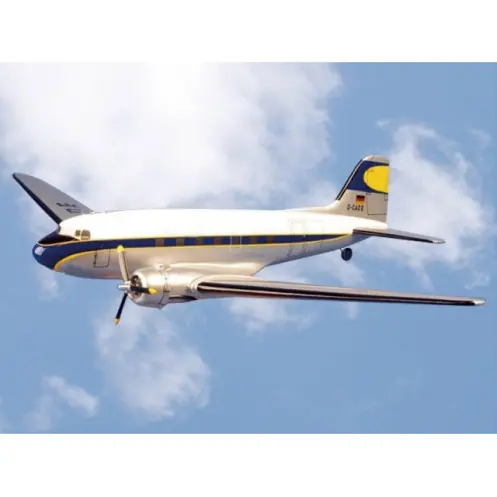VQ Models C8591 - Douglas DC-3 (white-blue) / 1800mm -C8591 Lage Kosten