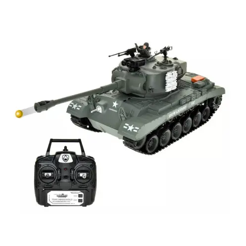 Lage Kosten Brother Tanks BT-812 - RC Tank 1 18 USA M26 Pershing ‘Snow Leopard‘ Groen � Realistische RC Tank met Geluid en LED