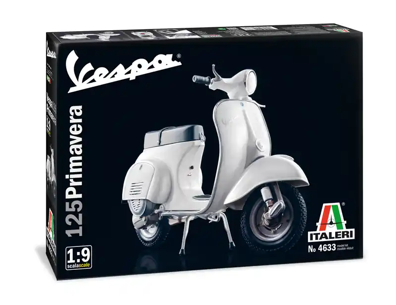 1 9 Italeri 4633 Vespa 125 Primavera Plastic Modelbouwpakket Laatste Versie