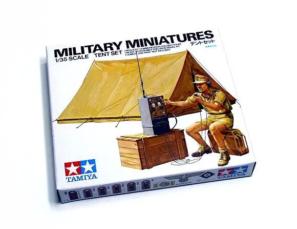 Goedkoop 1 35 Tamiya 35074 WWII Diorama-Set Tent w/Radio & 1 Figure Plastic Modelbouwpakket