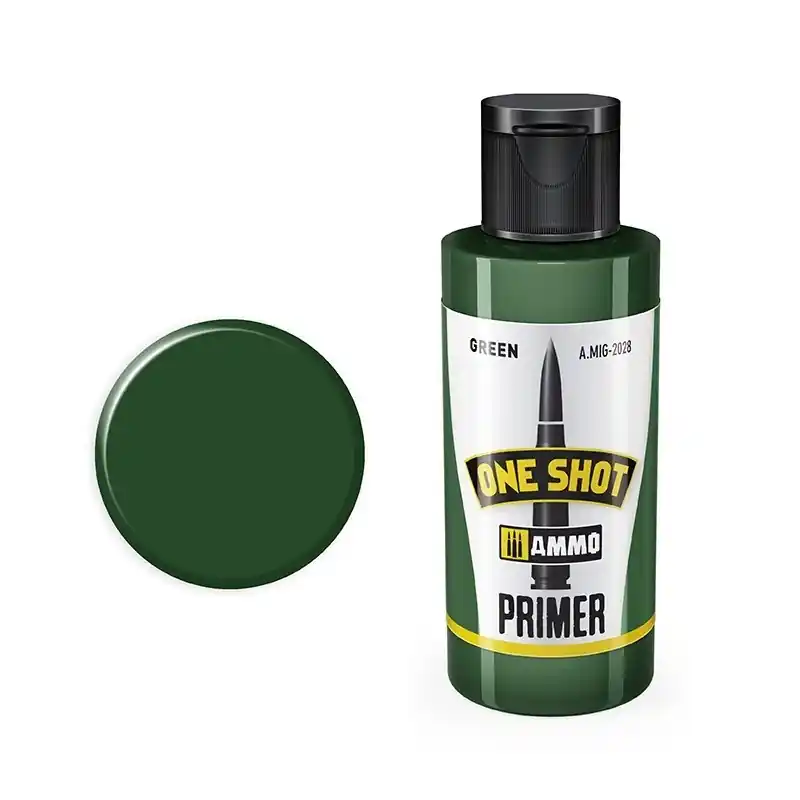 AMMO MIG 2028 One Shot Primer - Green - Acryl (60 ml) Verf flesje Beste Prijs