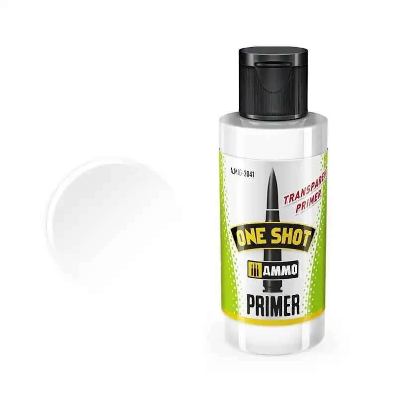 Koop Vandaag AMMO MIG 2041 One Shot Primer - Transparent - Acryl (60 ml) Verf flesje