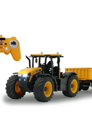 1 24 Jamara 405305 RC Tractor JCB Fastrac met Kieptrailer - Geel - 2,4GHz RC Model Kant en Klaar Speciale Aanbieding