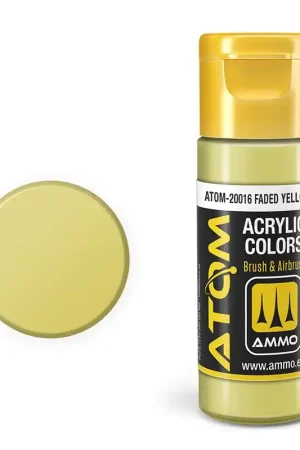Alleen Vandaag AMMO MIG 20016 ATOM - Faded Yellow - Acryl - 20ml Verf flesje