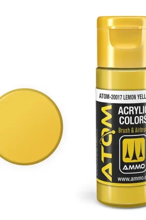 Aanbieding AMMO MIG 20017 ATOM - Lemon Yellow - Acryl - 20ml Verf flesje