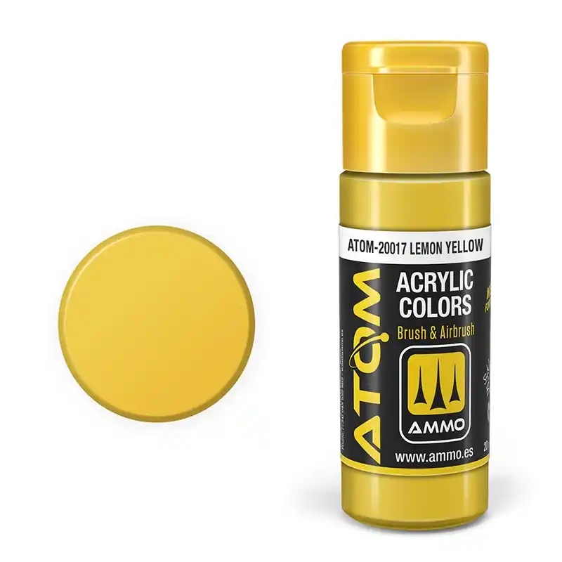 Aanbieding AMMO MIG 20017 ATOM - Lemon Yellow - Acryl - 20ml Verf flesje